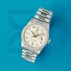 Rolex Day-Date Platinum 18346 - Silver Diamonds Dial and Factory Diamond Bezel - Rolex Warranty