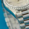 Rolex Day-Date Platinum 18346 - Silver Diamonds Dial and Factory Diamond Bezel - Rolex Warranty - immagine 3