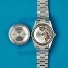Rolex Day-Date Platinum 18346 - Silver Diamonds Dial and Factory Diamond Bezel - Rolex Warranty - immagine 6