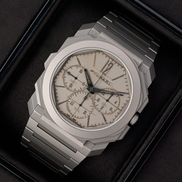 Bulgari Octo Finissimo Chronograph 10th Anniversary - Titanium - Sketch Dial - Full Set - New