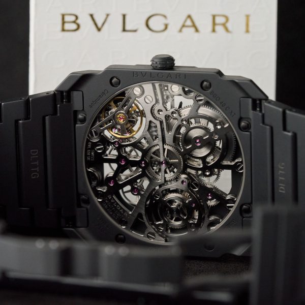 Bulgari Octo Finissimo 103126 - Black Ceramic - Skeleton Dial - Full Set - New - immagine 4