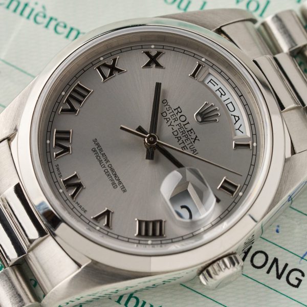 Rolex Day-Date 36 18206 - Platinum - Argentè Dial - Excellent Conditions - Warranty - immagine 2